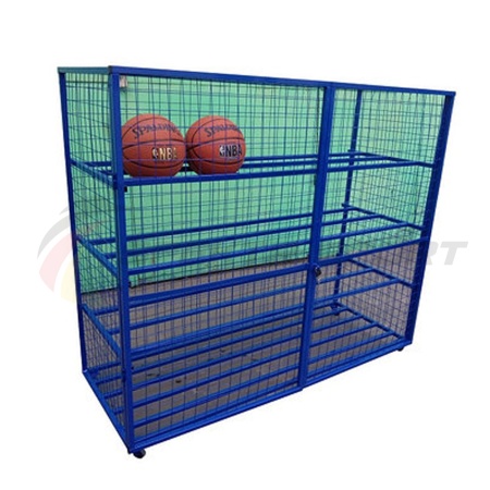 Купить Стеллаж для хранения мячей и инвентаря передвижной металлический (сетка) Разборный в Армавире 
